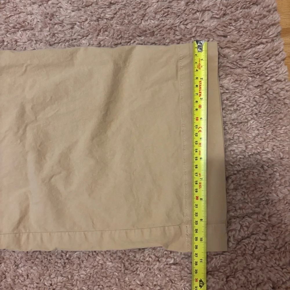 American Eagle High-Waisted Stovepipe Stretch Pants Womens SZ 12 Sort Tan wide - Picture 8 of 8